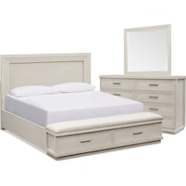arielle bedroom white  pc king bedroom   