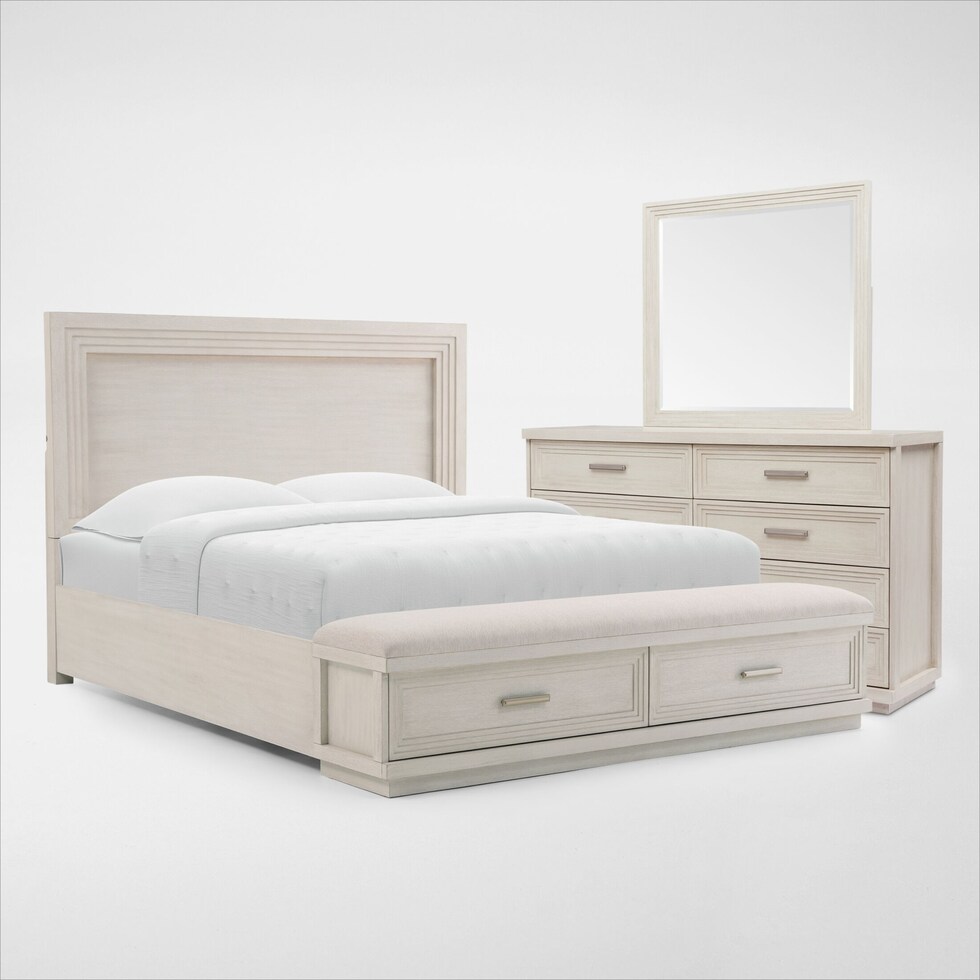 arielle bedroom white  pc queen bedroom   