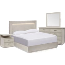 arielle bedroom white  pc king bedroom   