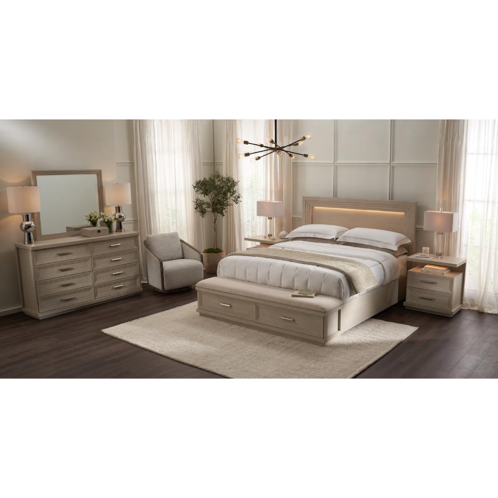 arielle bedroom white  pc king bedroom   