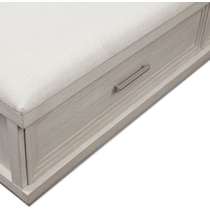 arielle bedroom white  pc queen storage bedroom   