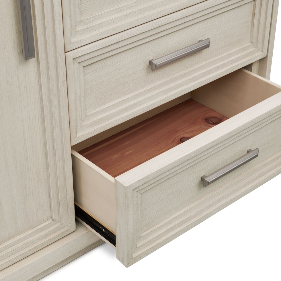 arielle bedroom white door chest   