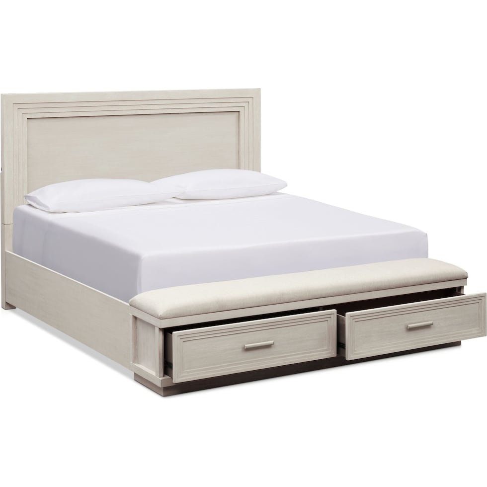 arielle bedroom white king bed   