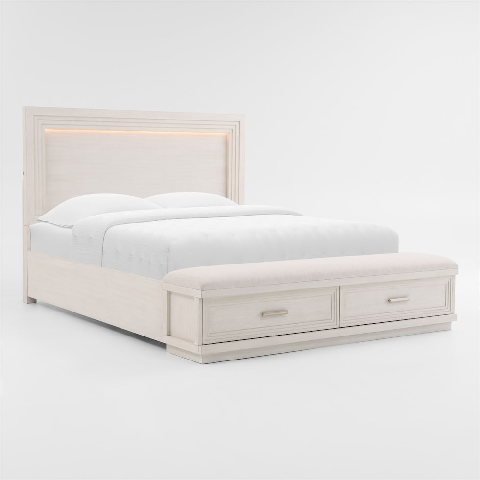 arielle bedroom white king bed   