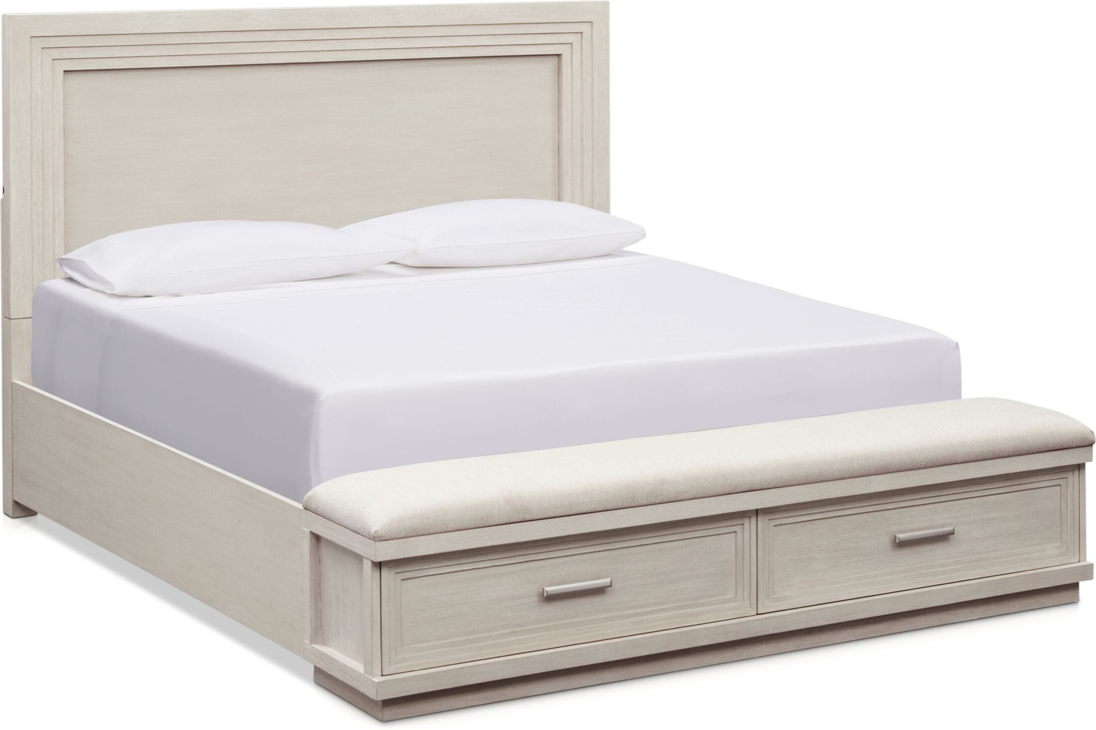 Arielle Storage Bed with LED Lights Value City Furniture