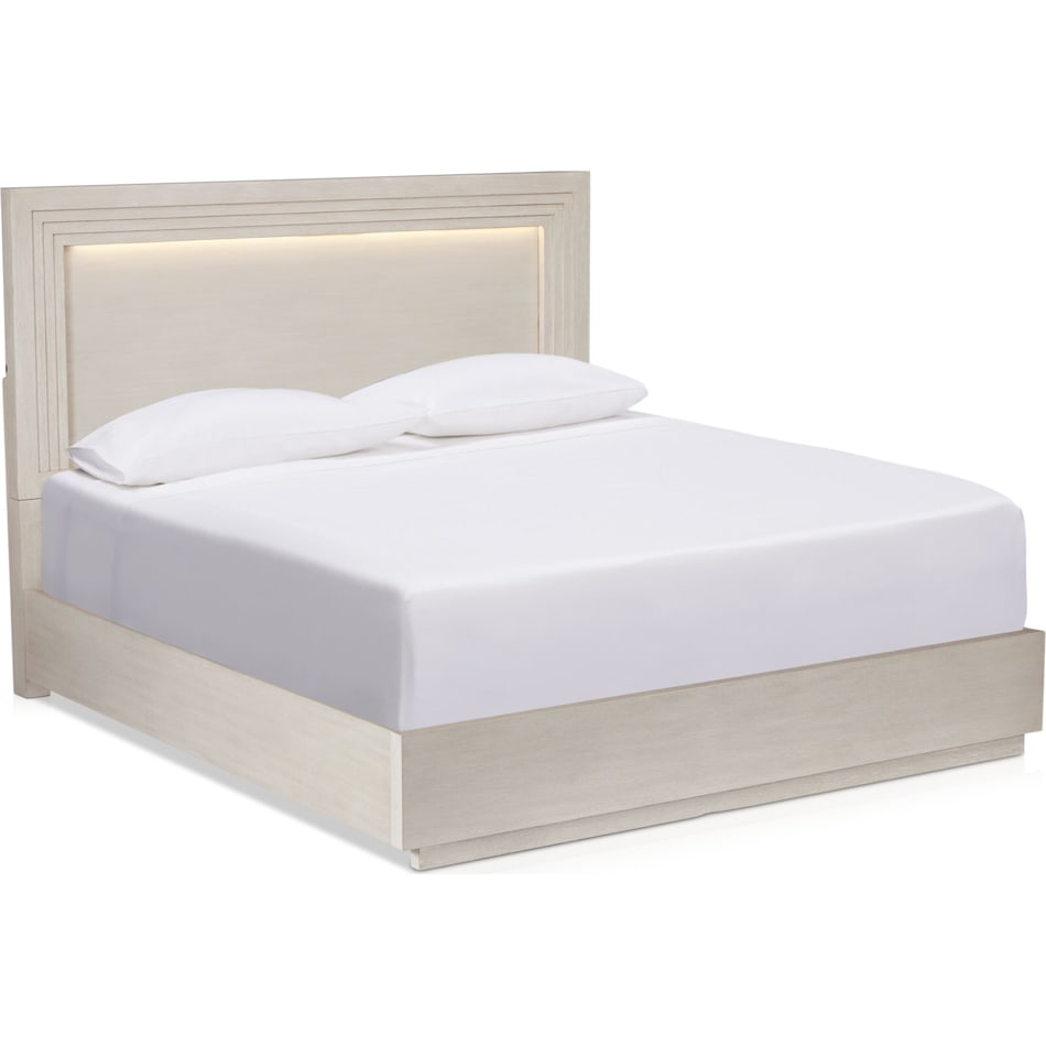arielle bedroom white queen bed   