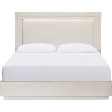 Arielle Queen Panel Bed - Parchment