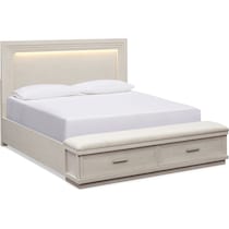 arielle bedroom white queen storage bed   