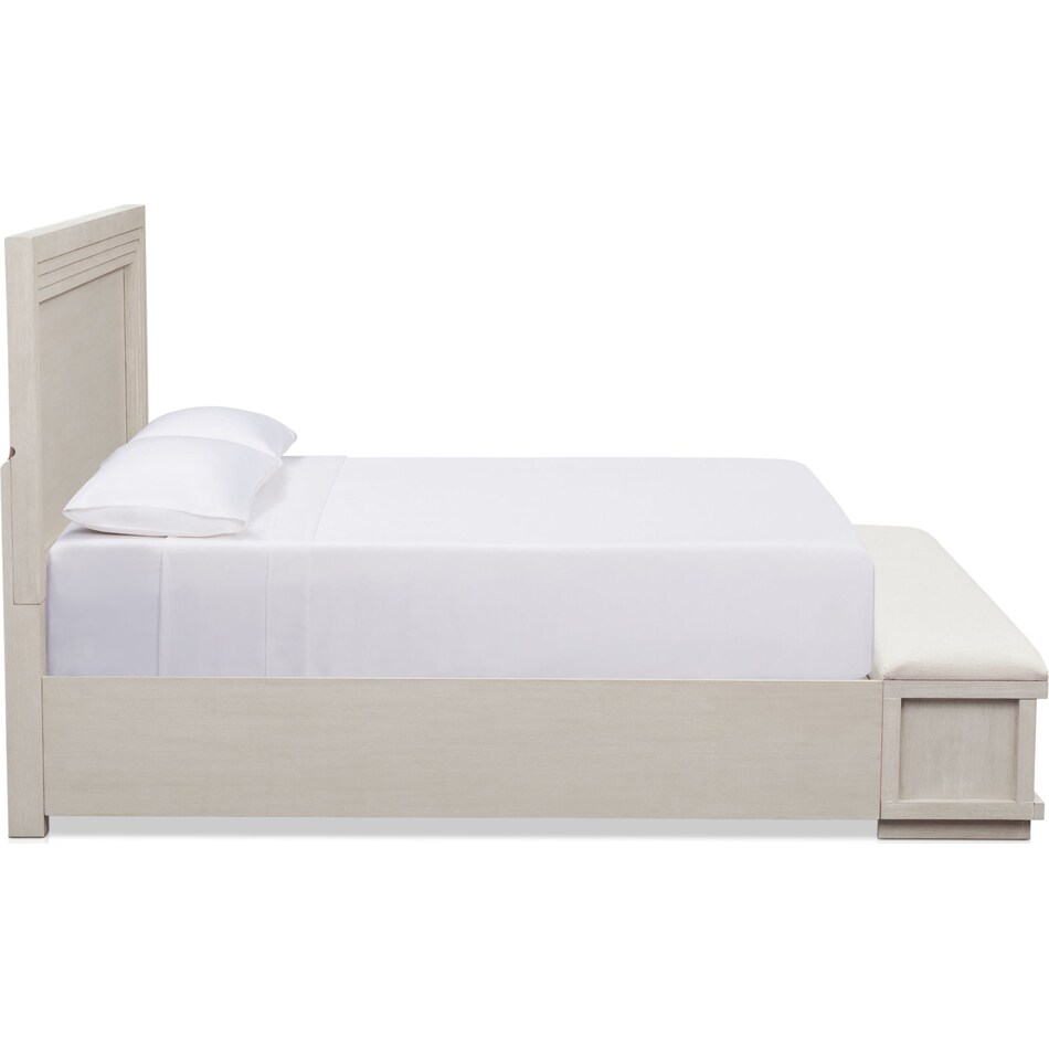arielle bedroom white queen storage bed   