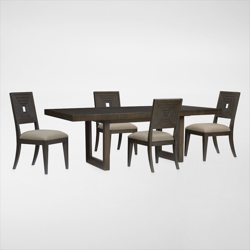 arielle dining dark brown  pc dining room web   