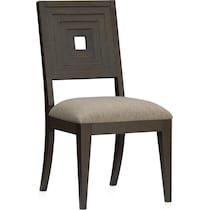arielle dining dark brown  pc dining room   