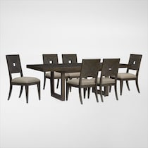 arielle dining dark brown  pc dining room web   