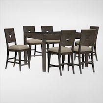 arielle dining dark brown  pc dining room web   