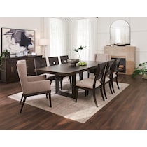 arielle dining dark brown host chair   