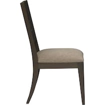 arielle dining dark brown side chair   