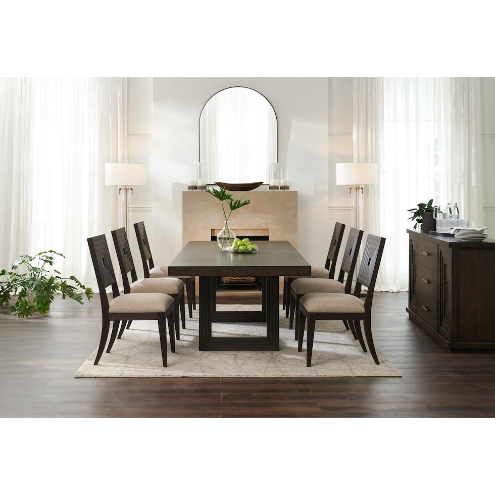 arielle dining dark brown side chair   
