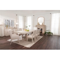 arielle dining white  pc dining room   