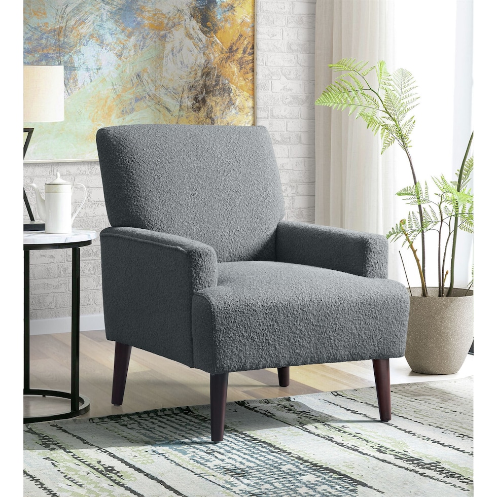 arla gray accent chair   