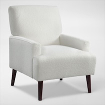 arla white accent chair   