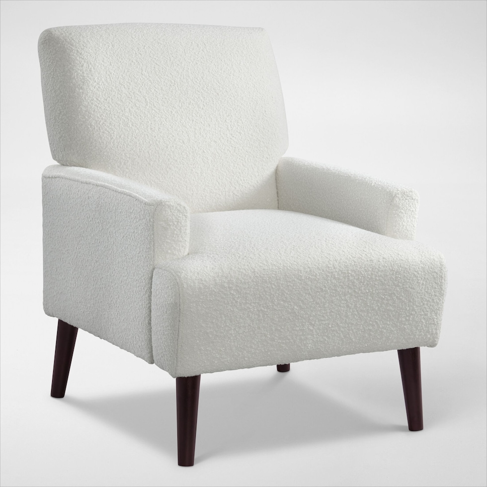 arla white accent chair   