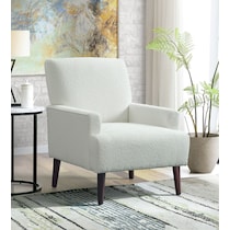 arla white accent chair   