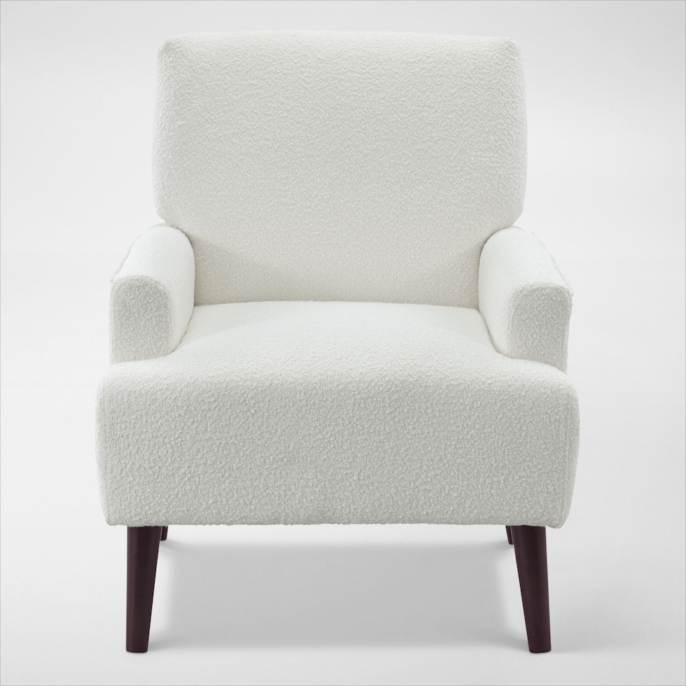 arla white accent chair   