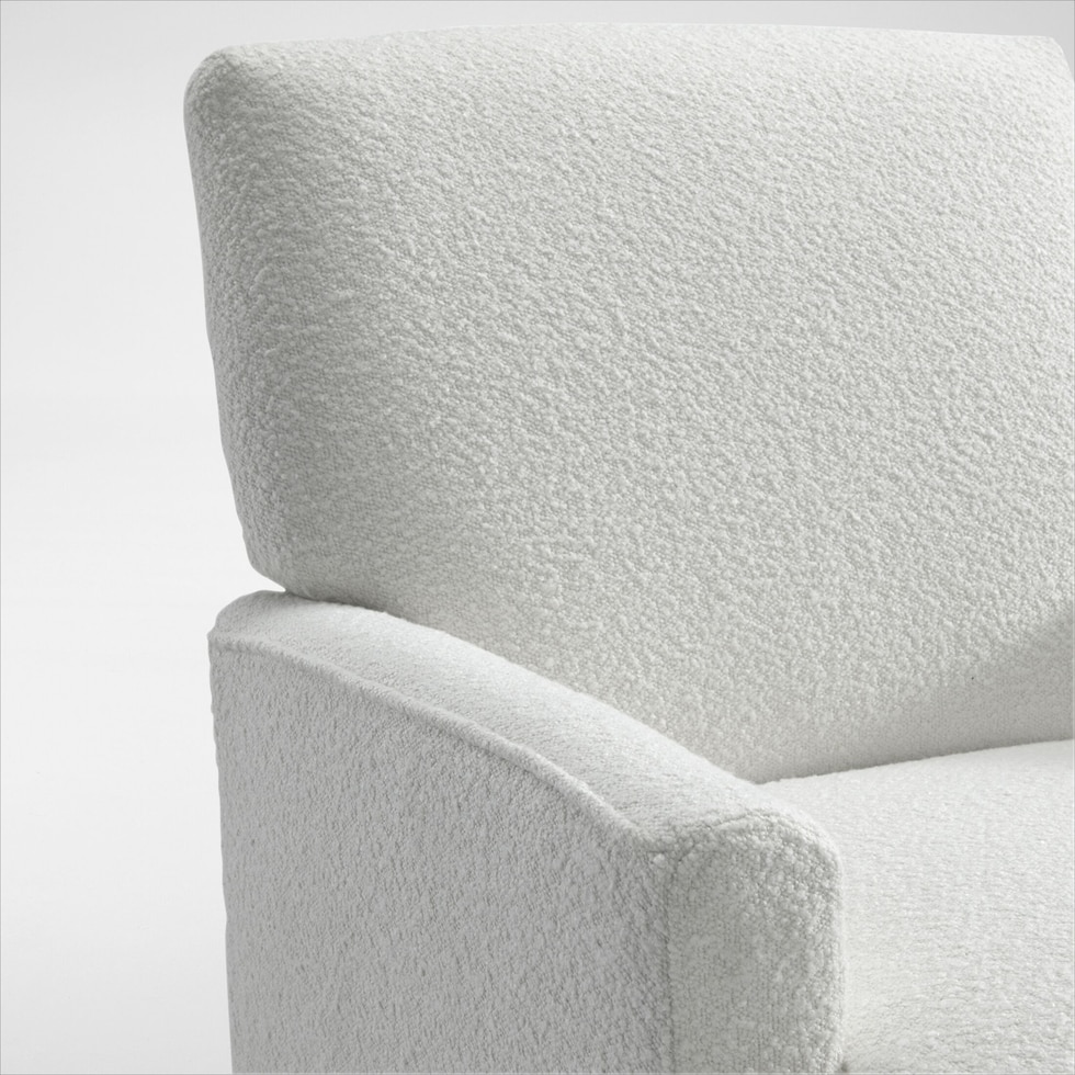 arla white accent chair   