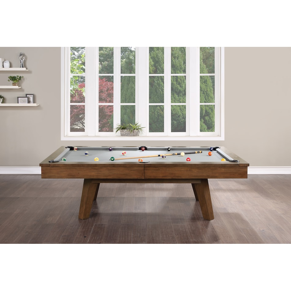 arlo pool table dark brown gaming table   