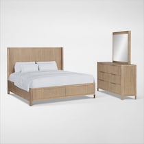 arlo light brown  pc king bedroom   