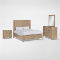 arlo light brown  pc king bedroom   