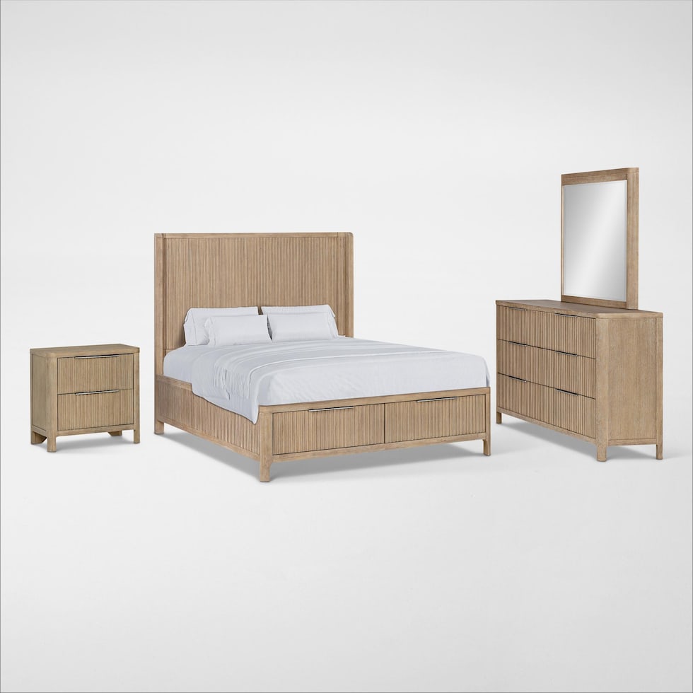arlo light brown  pc king bedroom   