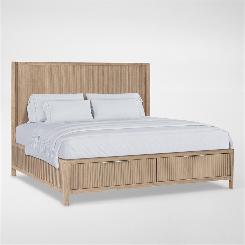 arlo light brown  pc king bedroom   
