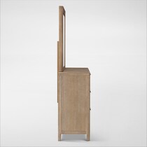 arlo light brown dresser and mirror   