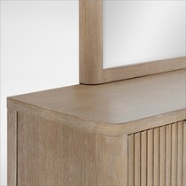 arlo light brown dresser and mirror   