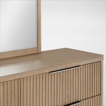 arlo light brown dresser and mirror   