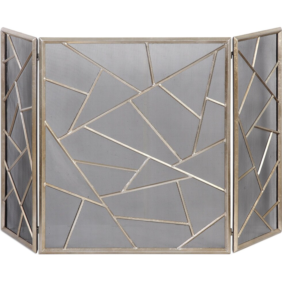 armino gray fireplace screen   