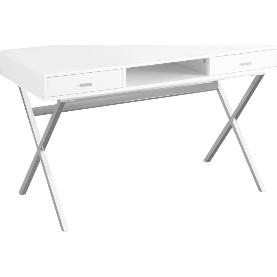 arnold white chrome desk   