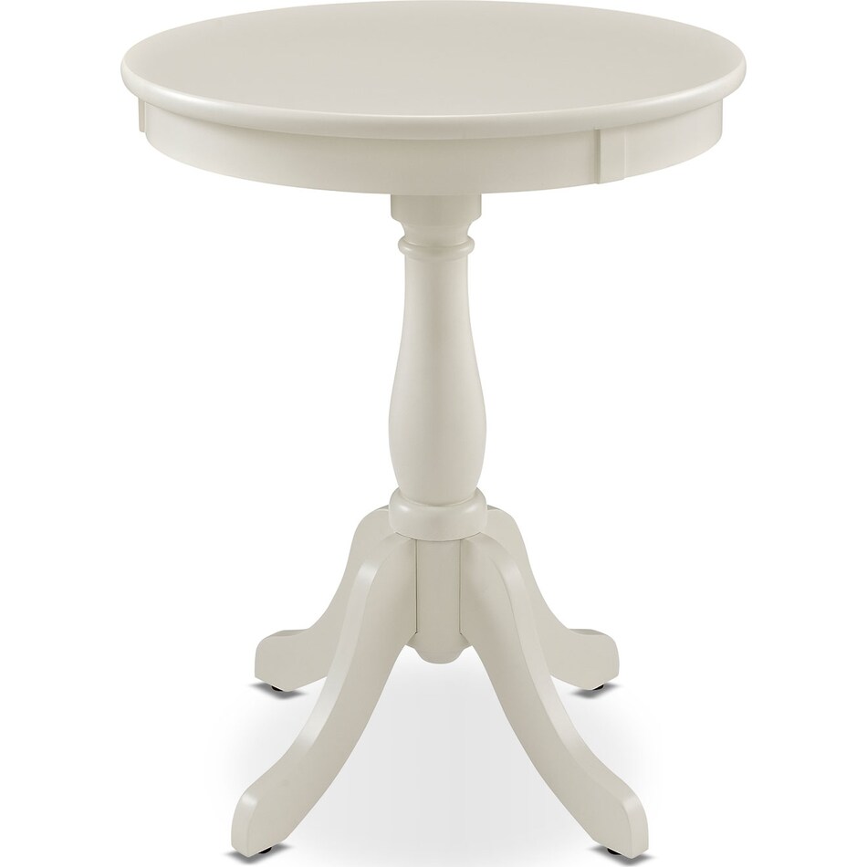 aron white side table   