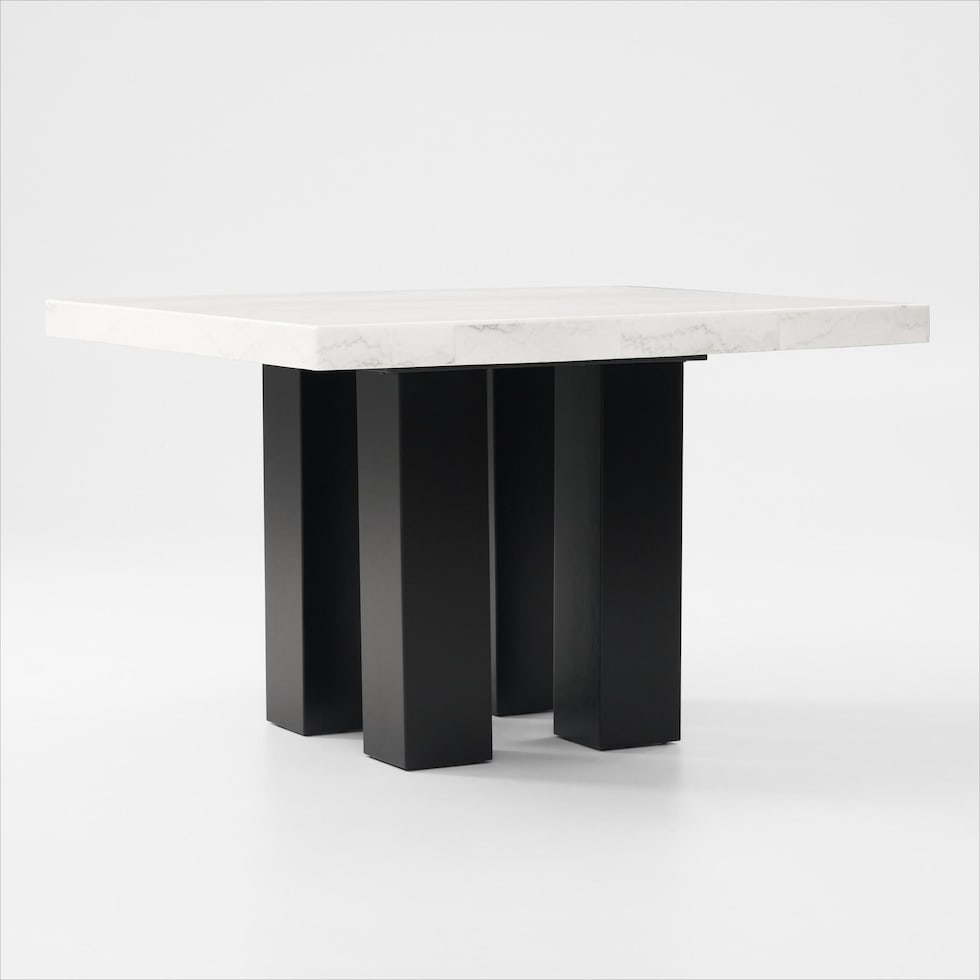 artemis counter height white marble counter height dining table   