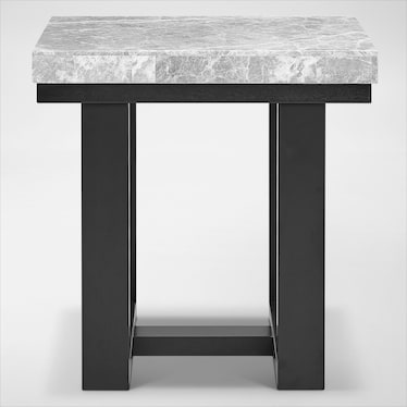 Artemis Marble End Table - Gray