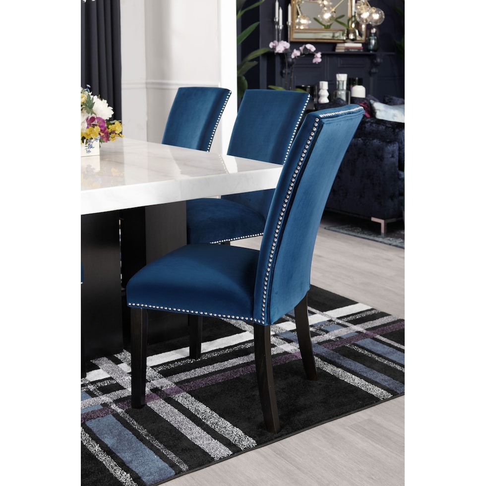 artemis blue side chair   