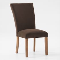 artemis brown natural legs dining chair   