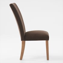 artemis brown natural legs dining chair   