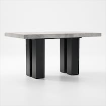 artemis gray marble black legs counter height dining table   