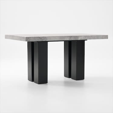 Artemis Marble Counter-Height Dining Table - Gray Marble/Black