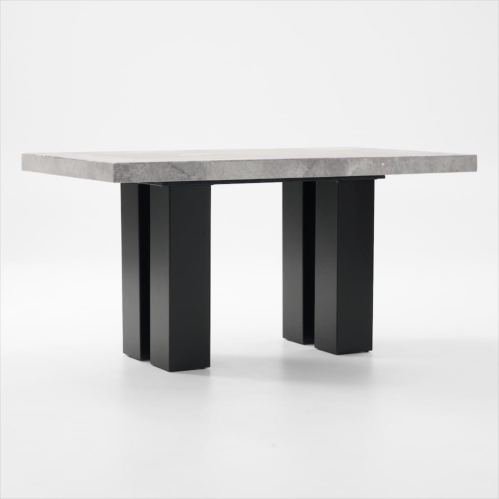 artemis gray marble black legs counter height dining table   