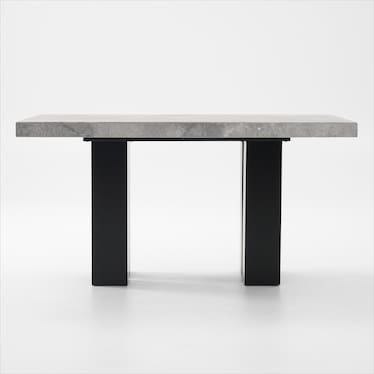 Artemis Marble Counter-Height Dining Table - Gray Marble/Black