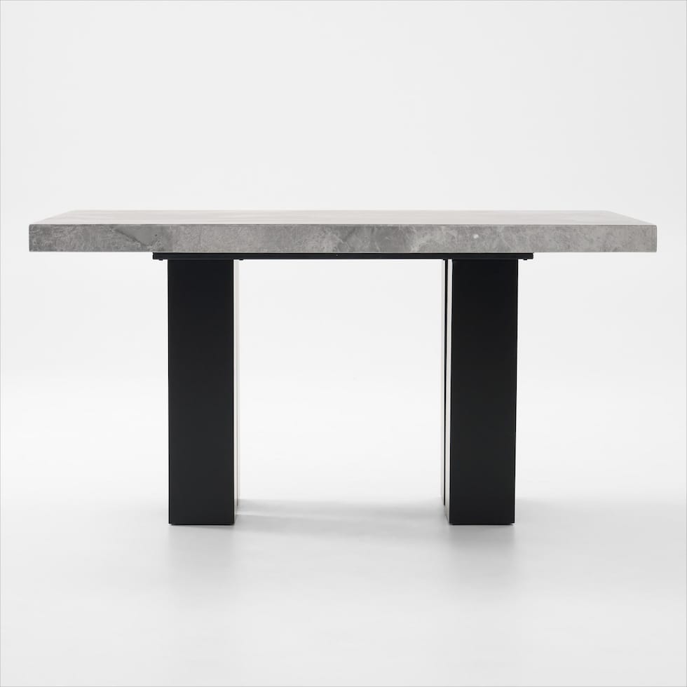 artemis gray marble black legs counter height dining table   