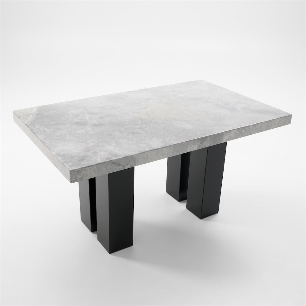artemis gray marble black legs counter height dining table   