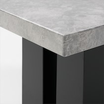 artemis gray marble black legs counter height dining table   